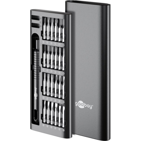 Goobay Tools Screwdriver Set With 48-Piece Precision Bit Set