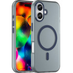 Hurtel Magnetic Abrasive Iphone 17 Case Compatible With Magsafe - Matte Blue - (Magnetic Abrasive Series Matt Blue Iphone 17)