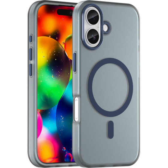Hurtel Magnetic Abrasive Iphone 17 Case Compatible With Magsafe - Matte Blue - (Magnetic Abrasive Series Matt Blue Iphone 17)