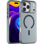 Hurtel Magnetic Abrasive Iphone 17 Pro Max Case Compatible With Magsafe - Matte Blue - (Magnetic Abrasive Series Matt Blue Iphone 17 Pro Max)