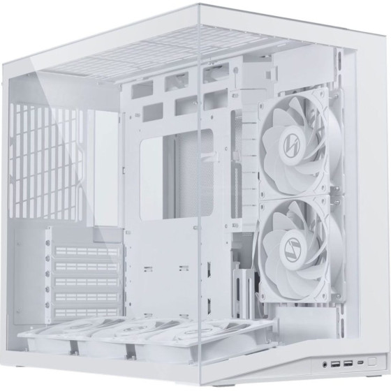 Lian Li O11D Mini V2 Flow White - Atx Pc Gaming Case - 5x Fans - Improved Airflow - Gpu Support Brac - (G99.O11DMIV2FW.00)
