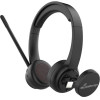 MediaRange Wireless Stereo Headset With Microphone & ENC, 400mAh battery, Black - (MROS307)