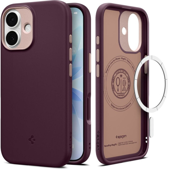 Spigen Nano Pop Mag Magsafe Iphone 17 Burgundy Bean - (ACS10365)