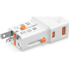 4sMarts Travel Charger World Travel Adapter Nomad Pocket 25W USB-C/USB-A White - (541646)