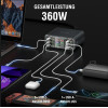 4sMarts Charging Station Desk Charger Lucid Gan Diy 360W 5xUSB-C 1xUSB-A Gray - (540360)