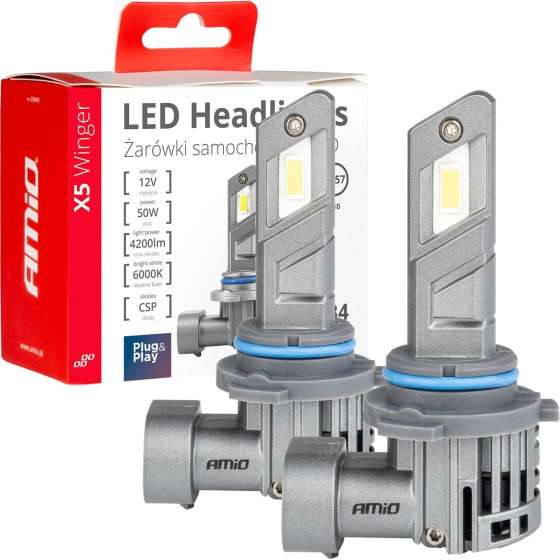 AMiO HB4 12V 50W 6.000K 4200LM Csp Led CAN-Bus Series X5 Winger 2���. - (03949)