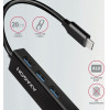 Axagon HMC-GL3A 3X USB-A + GLAN, Usb 3.2 Gen 1 HUB, METAL, 20CM USB-C CABLE