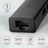 Axagon HMC-GL3A 3X USB-A + GLAN, Usb 3.2 Gen 1 HUB, METAL, 20CM USB-C CABLE