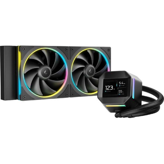 Deepcool Water Cooling LM240 - 2.4 Inch Ips Display, Addressable Rgb - (R-LM240-BKDMMC-1)