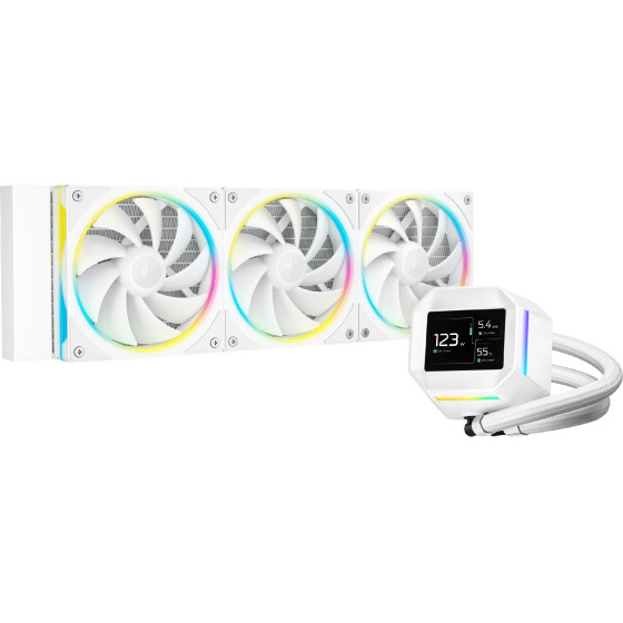 Deepcool Water Cooling LM360 Wh - 2.4 Inch Ips Display, Addressable Rgb - (R-LM360-WHDMMC-1)