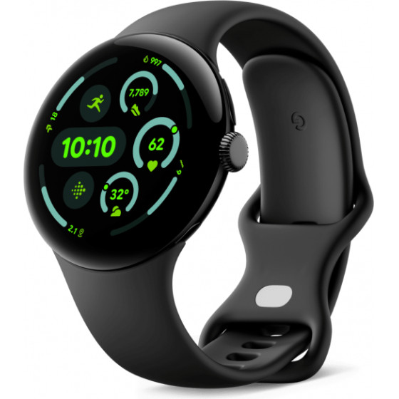 Google Pixel Watch 3, 45mm, Black Obsidian - (GA05785-DE)