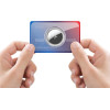 Dux Ducis card-Shaped Protective Case For Airtag 2 Pcs Transparent + black
