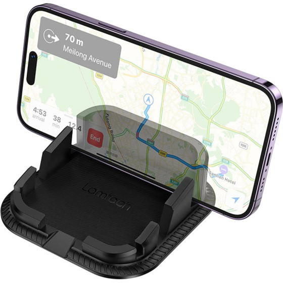 Lamtech Dashboard Car Holder 2-Angle Adjustment Black - (LAM980565)