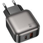 Lamtech Dual Port Gan Charger PD30W Grey - (LAM980442)