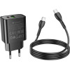 Lamtech Dual Port QC3.0/PD20W Charger With TYPE-C To TYPE-C Cable 60W 1M Black - (LAM980701)