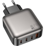 Lamtech Four Ports Gan Charger PD67W Grey - (LAM980428)