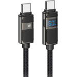Lamtech TYPE-C To TYPE-C 3A High Power Display Charge & Data Cable 60W 1.2M Black - (LAM980688)