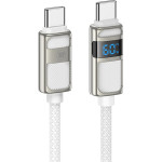 Lamtech TYPE-C To TYPE-C 3A High Power Display Charge & Data Cable 60W 1.2M White - (LAM980695)