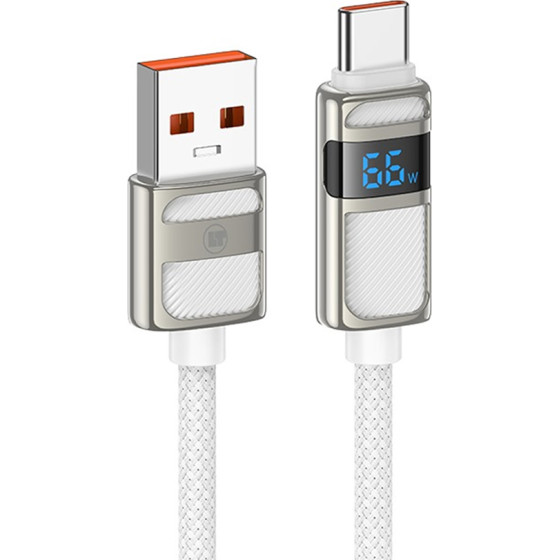 Lamtech Usb To TYPE-C 5A High Power Display Charge & Data Cable 66W 1.2M White - (LAM980671)