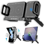 Techsuit - Car Holder With Wireless Charging Mododock (SW1) - 90� Rotation, Dual Motor Intelligent Induction, 15W - Black