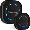 Techsuit - Wireless Doorbell Buzzzly (SU1) - Waterproof, 38 Unique Tune, 4 Volume Levels, 5 Modes Music/Flash - Black