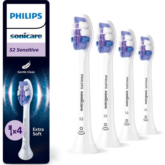 Philips Sensitive 4 Pack Brush Heads - (HX6054/87)