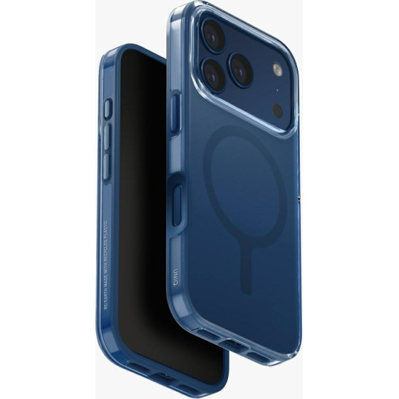 UNIQ Clario Case For Iphone 17 Pro Magclick Charging Blue - (UNIQ-IP6.3P(2025)-CLARMRBLU)