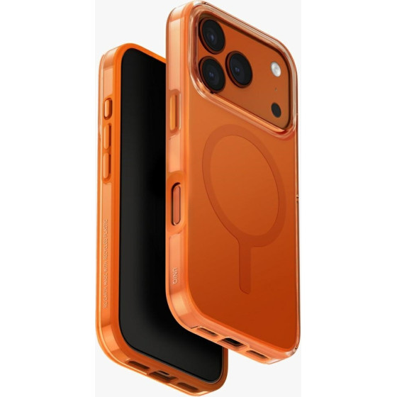 UNIQ Clario Case For Iphone 17 Pro Magclick Charging Orange - (UNIQ-IP6.3P(2025)-CLARMVORG)