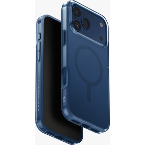 UNIQ Clario Case For Iphone 17 Pro Max Magclick Charging Blue - (UNIQ-IP6.9P(2025)-CLARMRBLU)