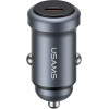 Usams CC321 Car Charger Aluminum 30W Pd USB-C Tarnish - (CC321CC01)