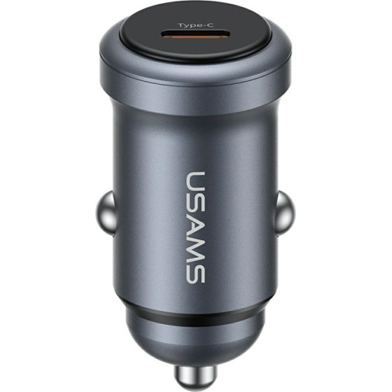 Usams CC321 Car Charger Aluminum 30W Pd USB-C Tarnish - (CC321CC01)