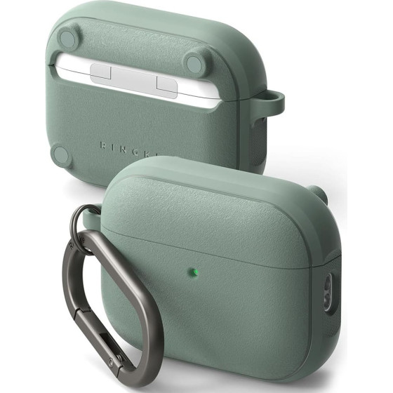Ringke - Protection Case Onyx Magnetic - For Airpods Pro 3, Non-Slip Texture, Carabiner Hole - Sage Green