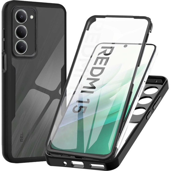 Techsuit - Colorverse 360 Series + Screen Protector - Xiaomi Redmi 15 4G / Redmi 15 5G - Black