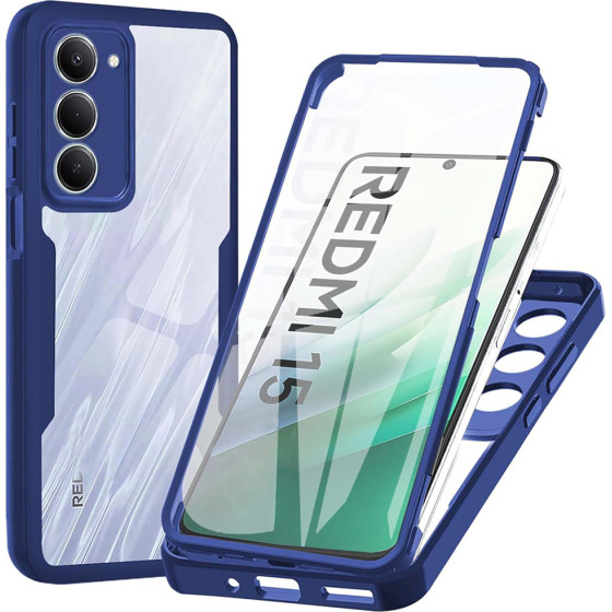 Techsuit - Colorverse 360 Series + Screen Protector - Xiaomi Redmi 15 4G / Redmi 15 5G - Blue