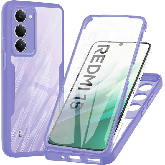 Techsuit - Colorverse 360 Series + Screen Protector - Xiaomi Redmi 15 4G / Redmi 15 5G - Purple