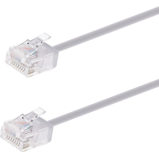 POWERTECH ������� ������� Cat 6A U/UTP, ultra slim, copper, 500MHz, 0.50m, ���� - (CAB-N439)