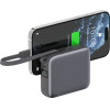 4smarts Powerbank Pocket Dual Cord 10000mAh 22.5W with built-in USB-C cable 15cm gray - (541625)