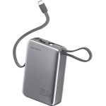 4smarts Powerbank Pocket Dual Cord 20000mAh 22.5W with built-in USB-C cable 15cm gray - (541626)