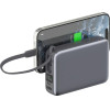 4smarts Powerbank Pocket Dual Cord 20000mAh 22.5W with built-in USB-C cable 15cm gray - (541626)