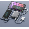 4smarts Powerbank Pocket Dual Cord 20000mAh 22.5W with built-in USB-C cable 15cm gray - (541626)