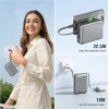 4smarts Powerbank Pocket Dual Cord 20000mAh 22.5W with built-in USB-C cable 15cm gray - (541626)