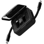 ENERGEA Cable Bazic GoCharge Loop 5in1 Lightning, USB-A, Micro USB 1m black - (CBL-LOOP-BLK100)