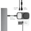Energea Docking station Widock Plus 7in1 USB-C 3.1 with Qi2 graphite - (WIDOCK-PLU71-GUN)