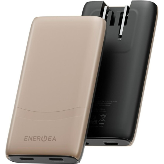 ENERGEA Wall charger TravelWorld Edge 65W 2xUSB-C PD/PPS/QC3.0 (US/UK/EU) gold - (TW-EDGE65-GLD)