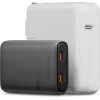 ENERGEA Wall charger TravelWorld Edge 65W 2xUSB-C PD/PPS/QC3.0 (US/UK/EU) graphite - (TW-EDGE65-GUN)