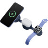 Energea Wireless charger Bazic GoMag Trio 2 3in1 15W magnetic for iPhone/Watch/AirPods blue - (GM-TRIO2-BLU)