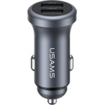 USAMS CC320 Aluminum Car Charger 2.4A 2xUSB-A tarnish - (CC320CC01)