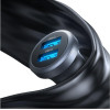 USAMS CC320 Aluminum Car Charger 2.4A 2xUSB-A tarnish - (CC320CC01)