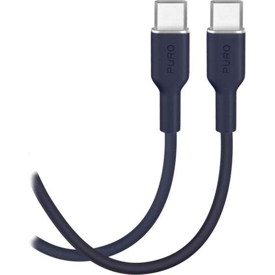 Puro Cable ''ICON'' from USB-C to USB-C, 1.5m - (PUCCCICON15MTDKBL17)