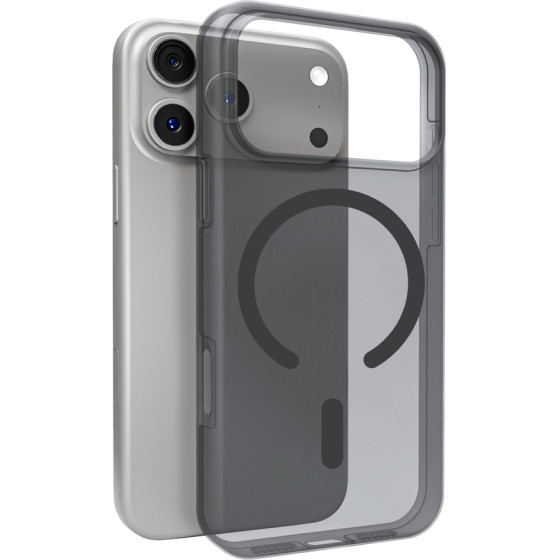 Puro Daylight Magsafe Compatible Silicone Case for iPhone 17 Pro - Translucent Black - (PUIPC17P63DAYL2BLK)